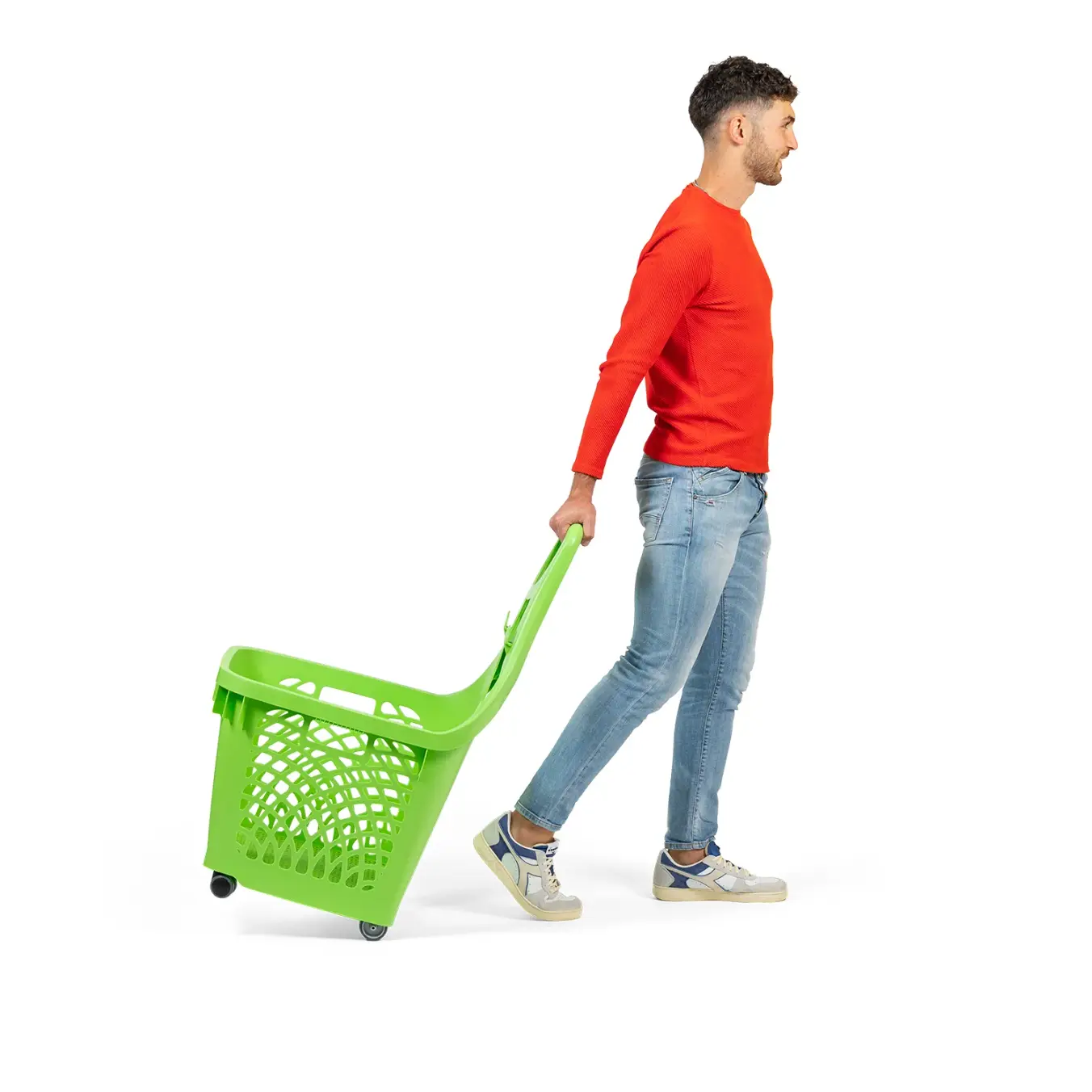 Покупательская корзина Plastimark Maxityko 66 л — насыщенный красный (RAL 3020)