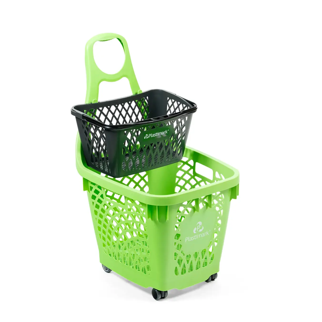 Покупательская корзина Plastimark Maxityko 66 л — насыщенный красный (RAL 3020)