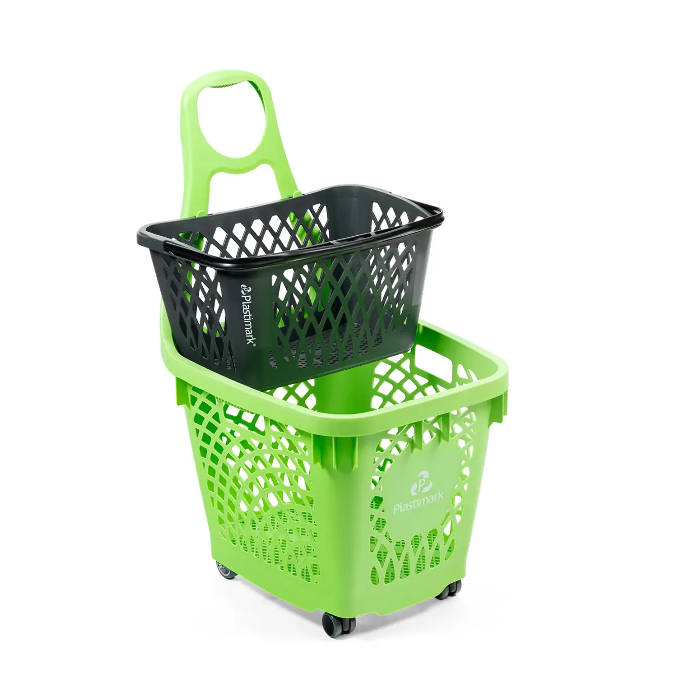 Покупательская корзина Plastimark Maxityko 66 л — насыщенный красный (RAL 3020)