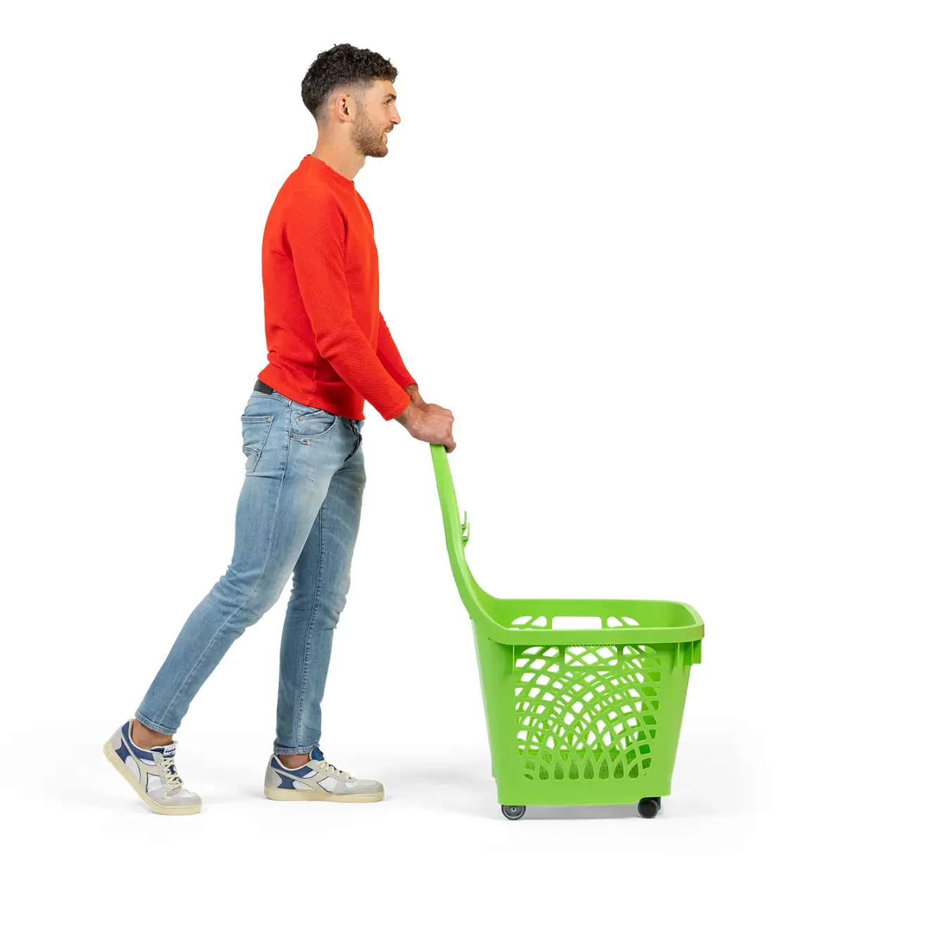 Покупательская корзина Plastimark Maxityko 66 л — насыщенный красный (RAL 3020)