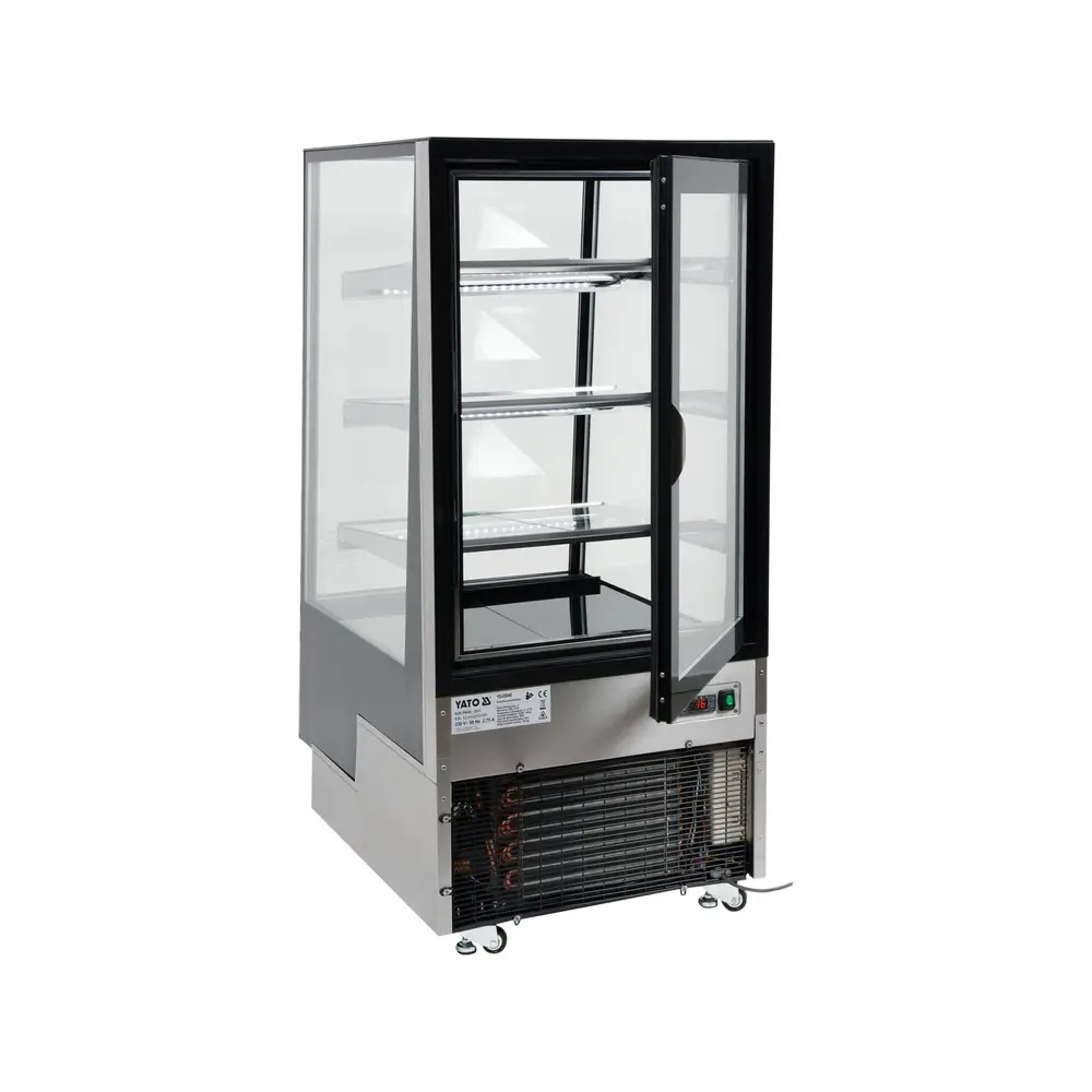 Холодильная витрина 350л, 650x805x1445 см, черная