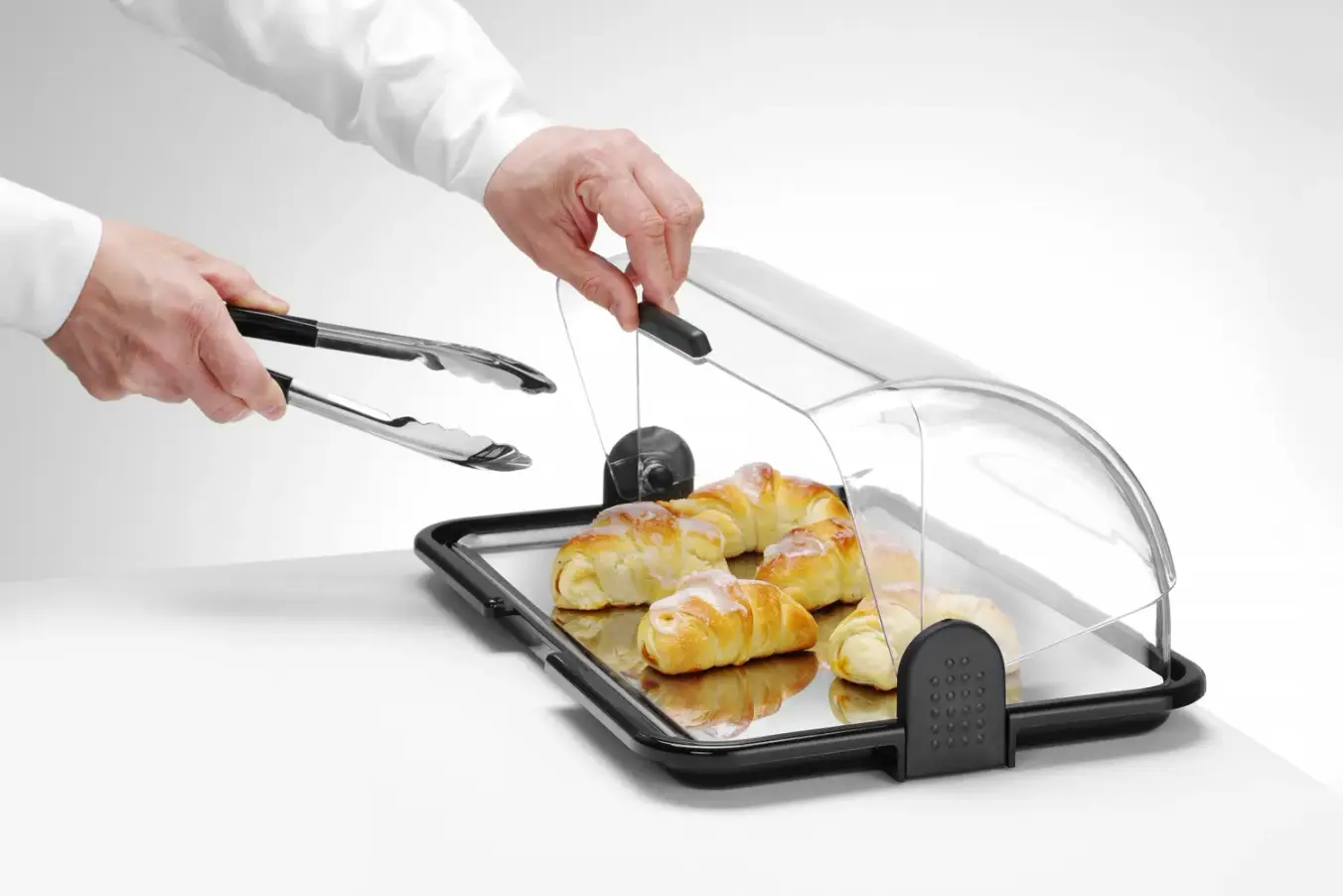 Витрина с крышкой Roll Top для холодной и тёплой подачи, 465 × 315 × 195 мм