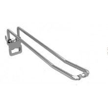 KM VRO C 4 100 Cârlig singular pentru plăci cu spate grliă şi agăţător de preţ (zinc) din metal